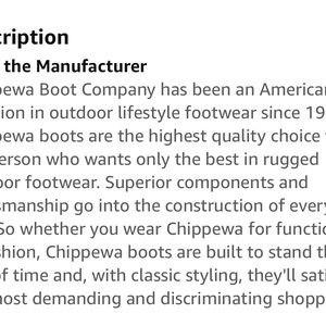 Pair of Chippewa women boot. Boots are in excellent condition.